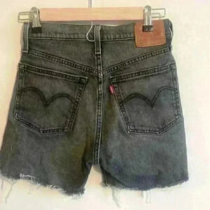 Levi’s Black High Rise Mid Thigh Shorts